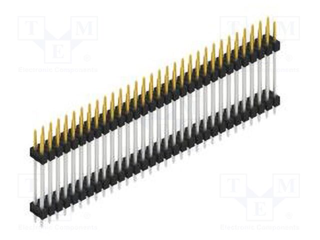 Connector: pin strips; pin header; male; PIN: 62; 2.54mm; THT; 2x31