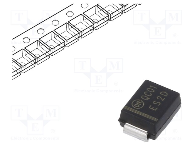 Diode: rectifying; SMD; 200V; 2A; 20ns; Package: reel,tape; SMB