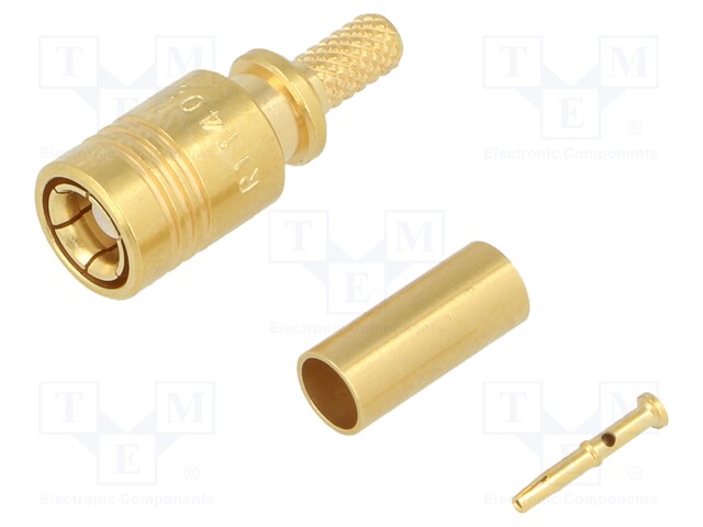 Plug; SMB; female; straight; 50Ω; RG174,RG179,RG316; 2.6mm; crimped