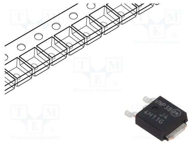 Transistor: NPN; bipolar; 80V; 8A; 20W; DPAK