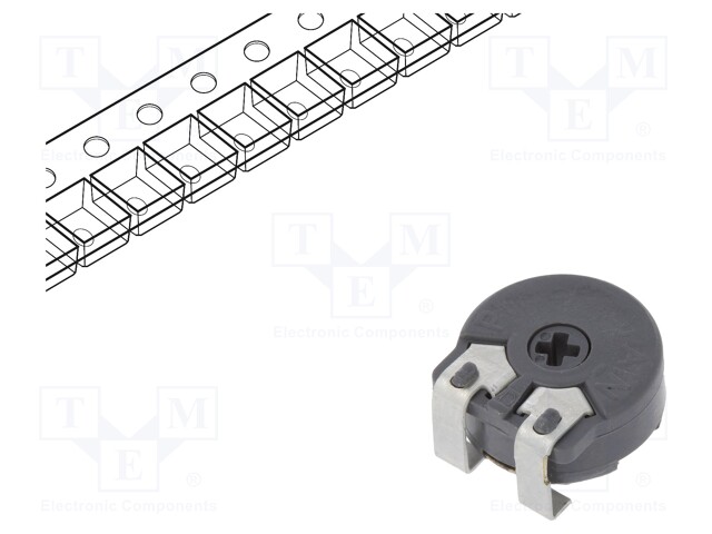 Potentiometer: mounting; single turn,horizontal; 100kΩ; 150mW