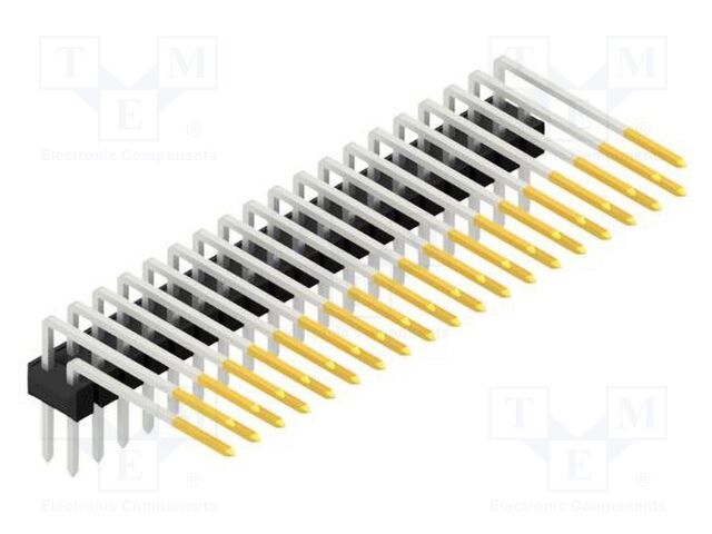 Connector: pin strips; pin header; male; PIN: 38; 2.54mm; THT; 2x19