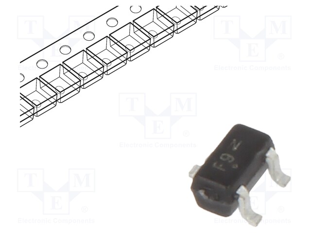 Transistor: PNP; 50V; 0.1A; 150mW; SC75