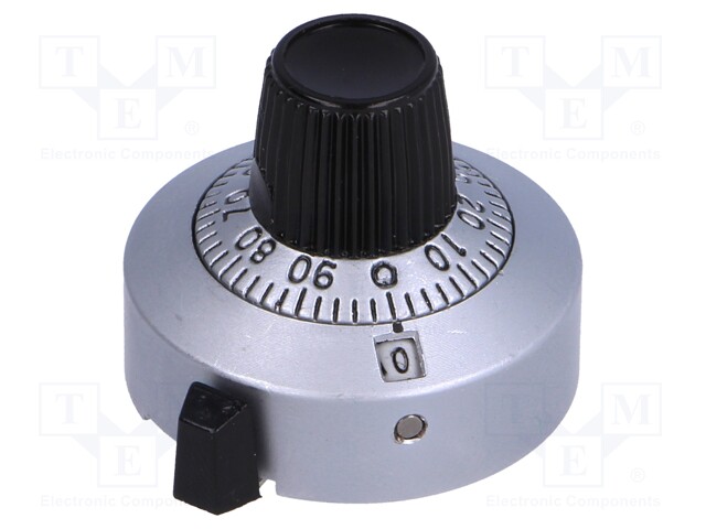 Precise knob; with counting dial; Shaft d: 6.35mm; Ø25.4x21.05mm