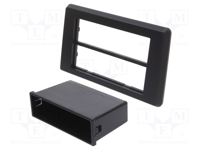 Radio mounting frame; Nissan,Opel,Renault; 2 DIN; black