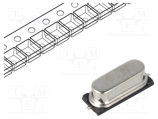 Resonator: quartz; 12MHz; ±30ppm; 20pF; SMD; HC49SMD; Pitch: 4.88mm