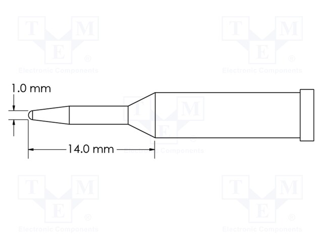 Soldering Tip, Conical/Access, 1 x 10 mm, Soldering Station