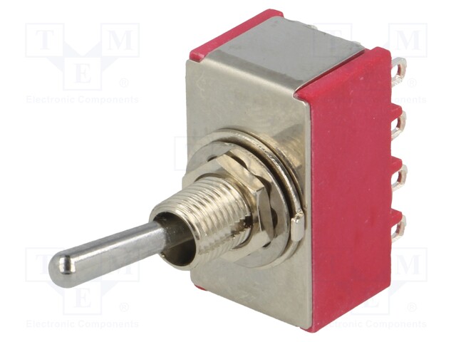 Switch: toggle; Pos: 2; 4PDT; ON-ON; 5A/125VAC; 5A/28VDC; -30÷85°C