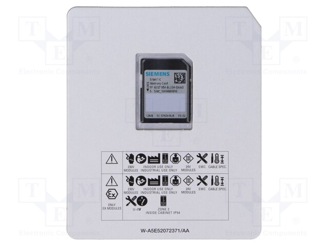 Memory card; Series: S7-1200; 12MB