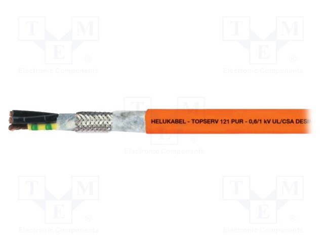 Wire: servo drive; TOPSERV®121; 4G0,75mm2 + (2x0,5)mm2; PUR; Cu
