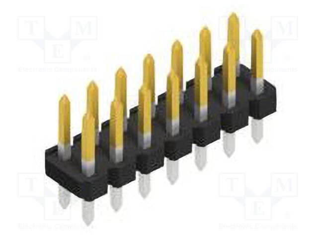 Connector: pin strips; pin header; male; PIN: 14; 2.54mm; THT; 2x7
