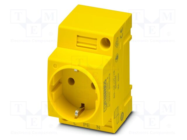 Connector: AC supply; socket; female; 16A; PIN: 3; screw terminal