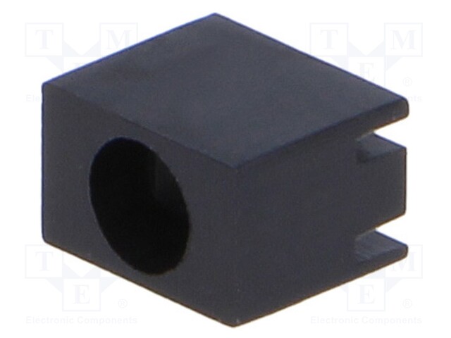 LED housing; 3mm; polyamide; angular; black; UL94V-2; H: 6.4mm