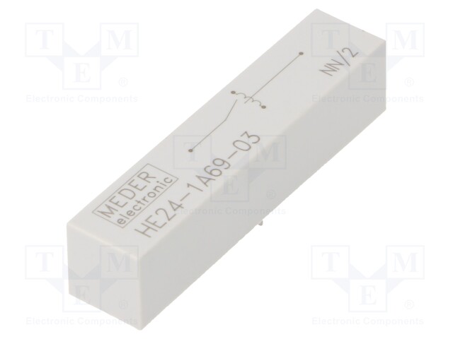 Relay: reed; SPST-NO; Ucoil: 24VDC; 5A; max.10kVDC; max.10kVAC; 50W