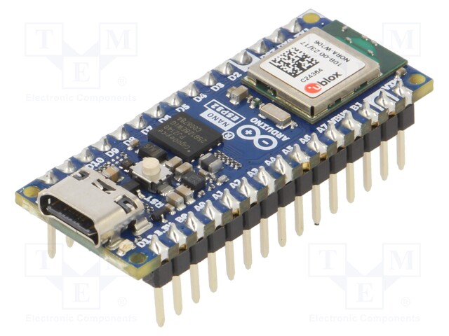 Arduino Nano; 240MHz; Flash: 16MB; SRAM: 512kB; NORA-W106-10B