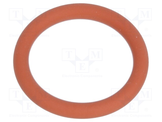 O-ring gasket; VMQ; D: 1.5mm; Øint: 10mm; PG7; red; -60÷250°C
