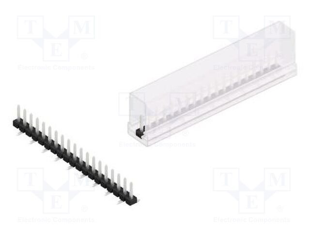 Connector: pin strips; pin header; male; PIN: 19; 2.54mm; SMT; 1x19