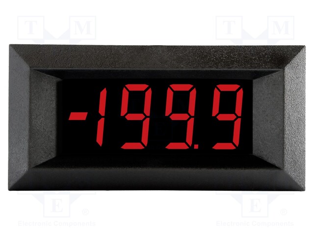 Panel; LED 3,5 digit 11mm; VDC: 0÷200mV; 36x72x24.3mm