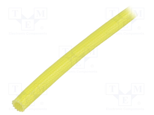 Insulating tube; yellow; -30÷155°C; Øint: 4mm; L: 10m; 3kV/mm