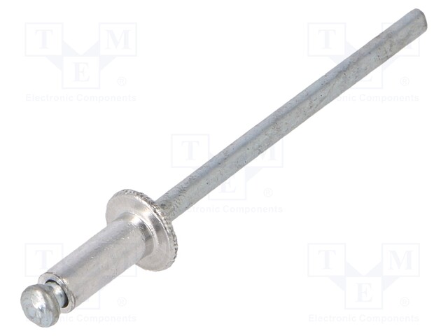 Rivet; aluminium; Rivet diam: 3.2mm; L.rivet: 8mm; 500pcs.