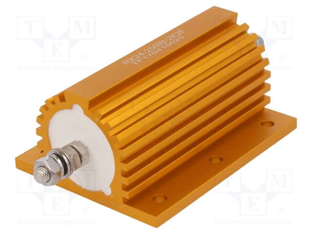 Resistor: wire-wound; with heatsink; screw; 2.2kΩ; 250W; ±1%