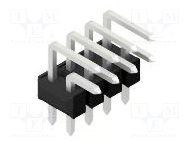 Connector: pin strips; pin header; male; PIN: 8; 2.54mm; THT; 2x4
