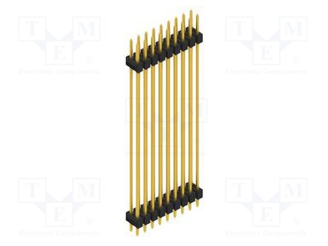 Connector: pin strips; pin header; male; PIN: 18; 2.54mm; THT; 2x9