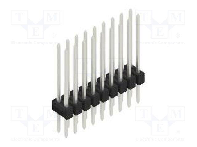 Connector: pin strips; pin header; male; PIN: 18; 2.54mm; THT; 2x9