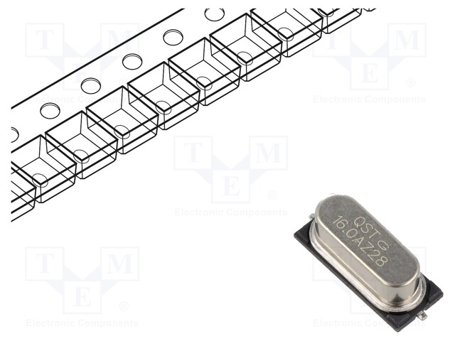 Resonator: quartz; 16MHz; 18pF; SMD; 12.7x4.8x3.8mm; 10%