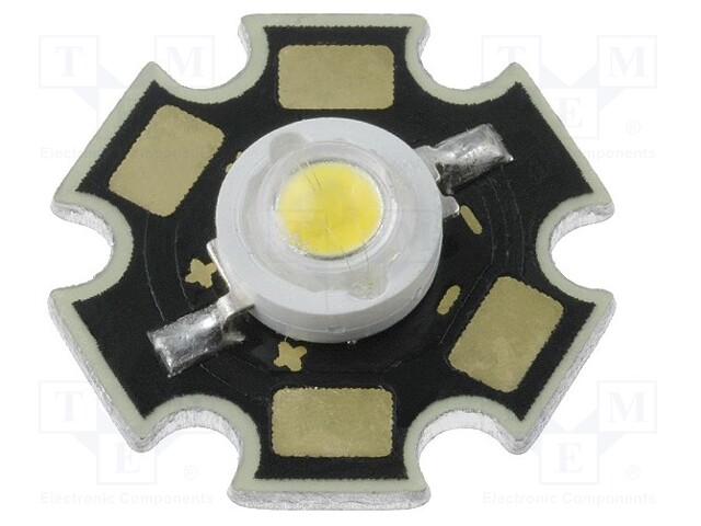 Power LED; STAR; white warm; 2600-4000K; 80÷90lm; 120°; P: 1W