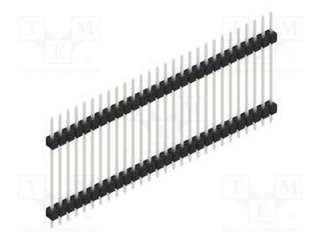 Connector: pin strips; pin header; male; PIN: 28; 2.54mm; THT; 1x28