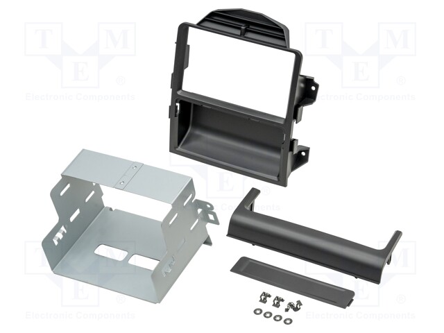 Radio mounting frame; Porsche; 2 DIN; black