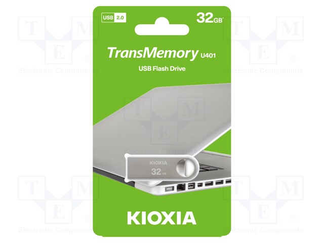 Pendrive; USB 2.0; 32GB; USB A; OWAHRI; Colour: silver