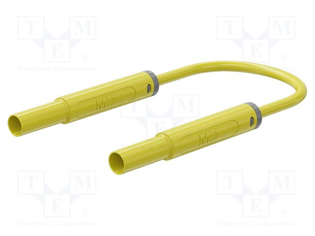 Test lead; 19A; banana plug 4mm,both sides; insulated; Len: 2m