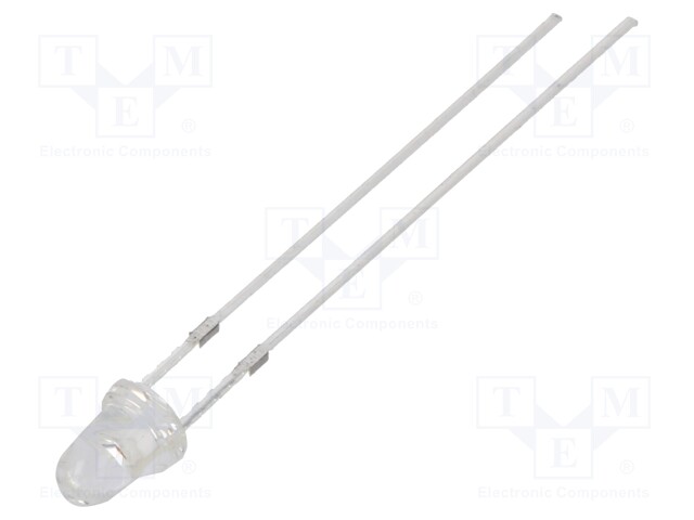 LED; 3mm; orange; 18000÷22000mcd; 15°; Front: convex; Pitch: 2.54mm