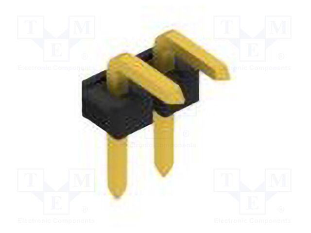 Connector: pin strips; pin header; male; PIN: 2; 2.54mm; THT; 1x2