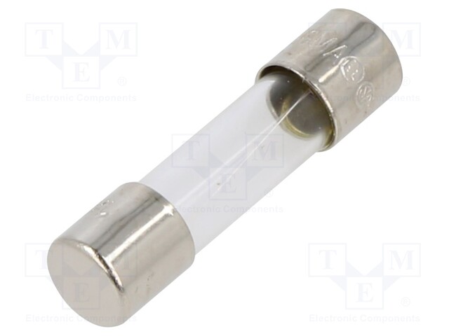 Fuse: fuse; quick blow; 1A; 250VAC; cylindrical,glass; 5x20mm; GMA