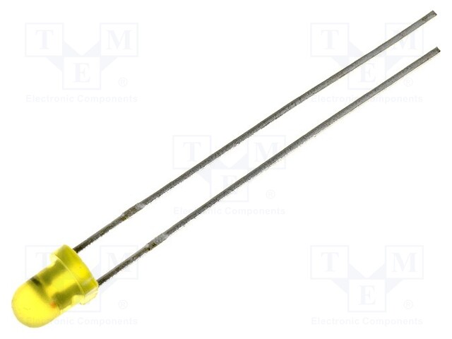 LED; 3mm; yellow; 5÷10mcd; 60°; 3.5÷14V; 22mA; Variant: blinking