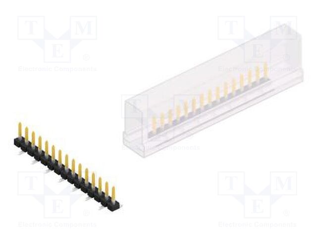 Connector: pin strips; pin header; male; PIN: 15; 2.54mm; SMT; 1x15