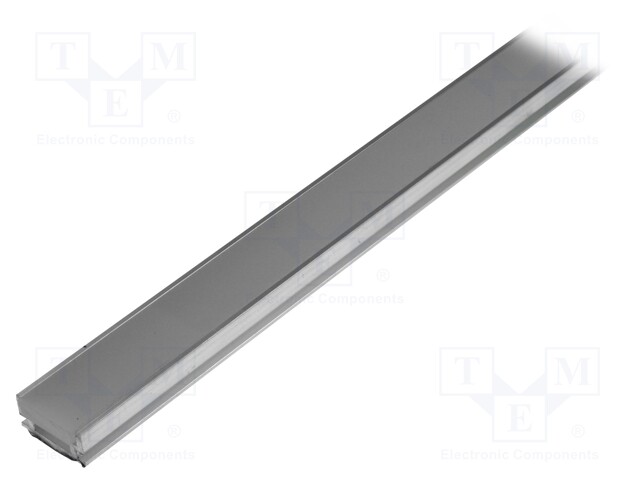 Profiles for LED modules; transparent; recessed; L: 1m; aluminium