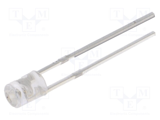 LED; 3mm; orange; 180÷220mcd; 140°; Front: recessed; 1.9÷2.4V