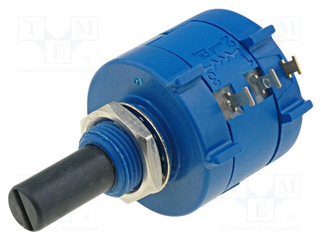 Potentiometer: shaft; multiturn; 5kΩ; 2W; ±5%; 6.35mm; linear; IP40