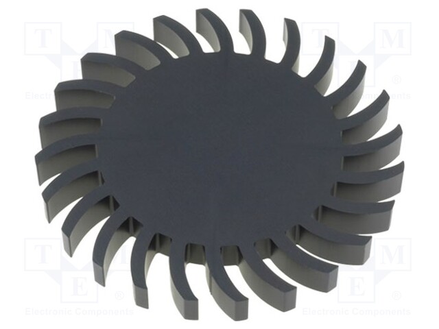 Heatsink; LED; Ø: 105mm; H: 10mm; 2K/W; Colour: black