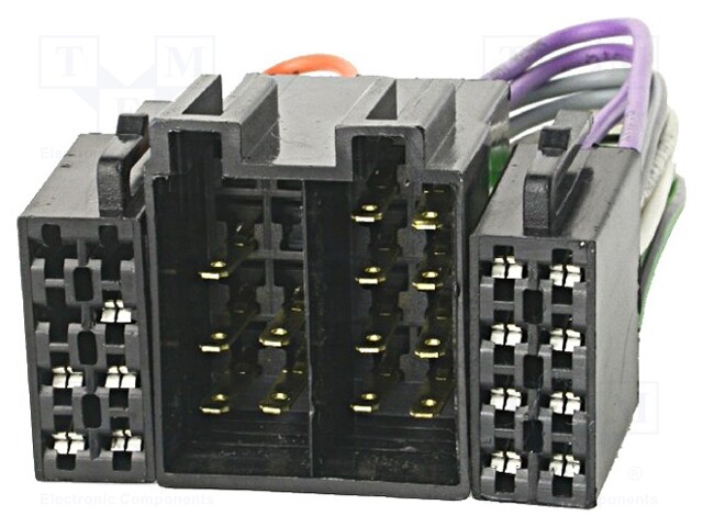 ISO socket x2,ISO plug x2; PIN: 26(5+8+5+8); combined socket