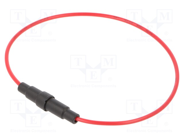 Fuse holder; 5x20mm; Imax: 5A; Urated: 350V; Leads: cables; -40÷80°C