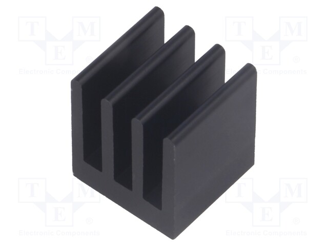 Heatsink: extruded; black; L: 13mm; W: 13.5mm; H: 15.24mm; 21.5K/W