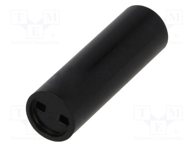 Spacer sleeve; LED; Øout: 5mm; ØLED: 3mm; L: 15mm; black