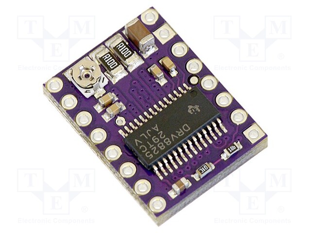 Stepper motor controller; DRV8825; 1.5A; Uin mot: 8.2÷45V