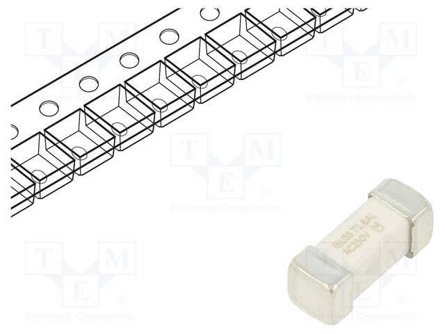 Fuse: fuse; time-lag; 1.6A; 250VAC; soldered,SMD; ceramic; 1245UMFT