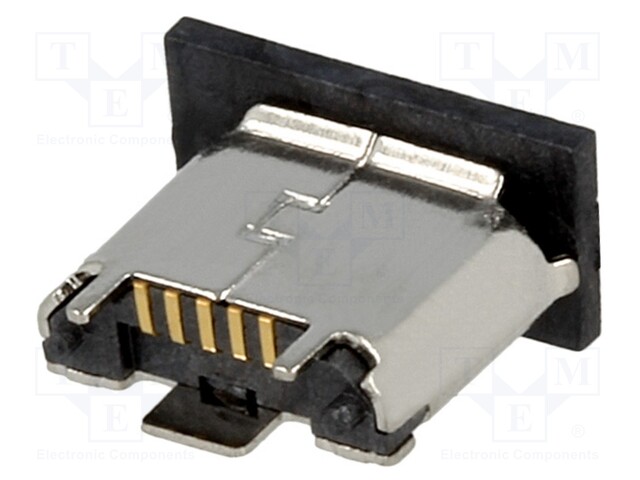 Socket; USB B micro; SMT; PIN: 5; USB 2.0; gold-plated